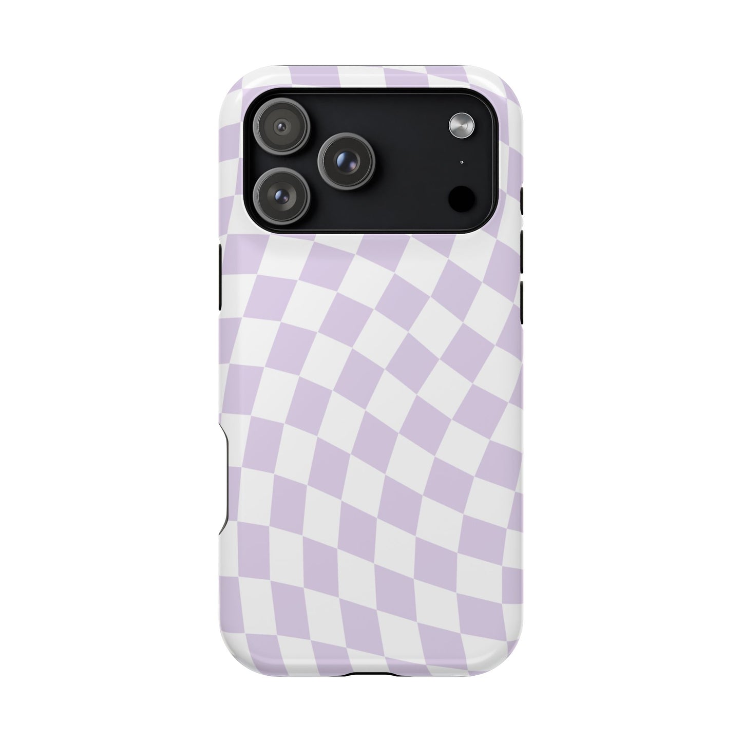 Purple Wavy Checkered iPhone Case