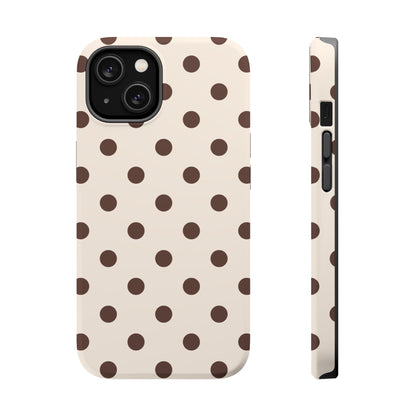 Brown Polka Dots iPhone Case