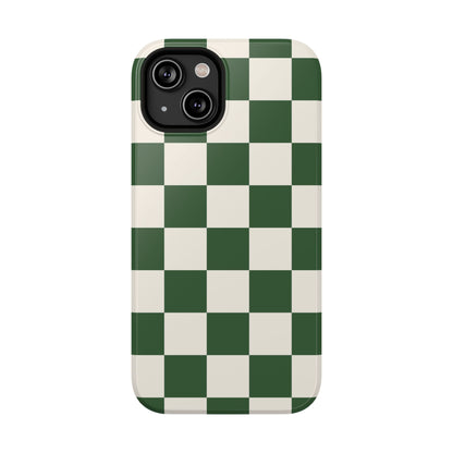 Green Checkered iPhone Case