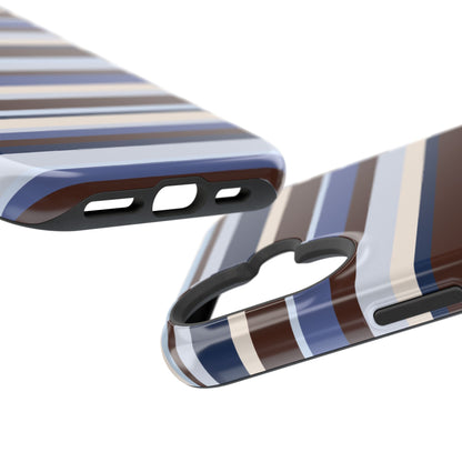 Blueberry Mocha Stripes iPhone Case