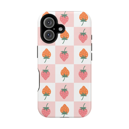 Strawberry Checkered iPhone Case