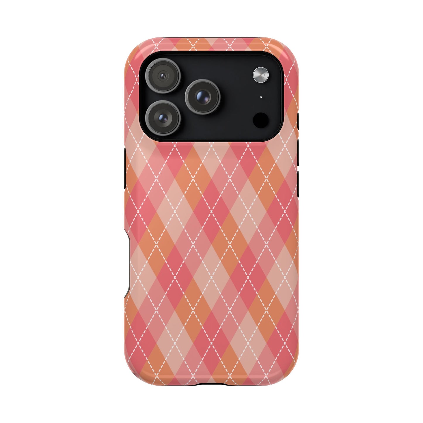 Pink Argyle iPhone Case