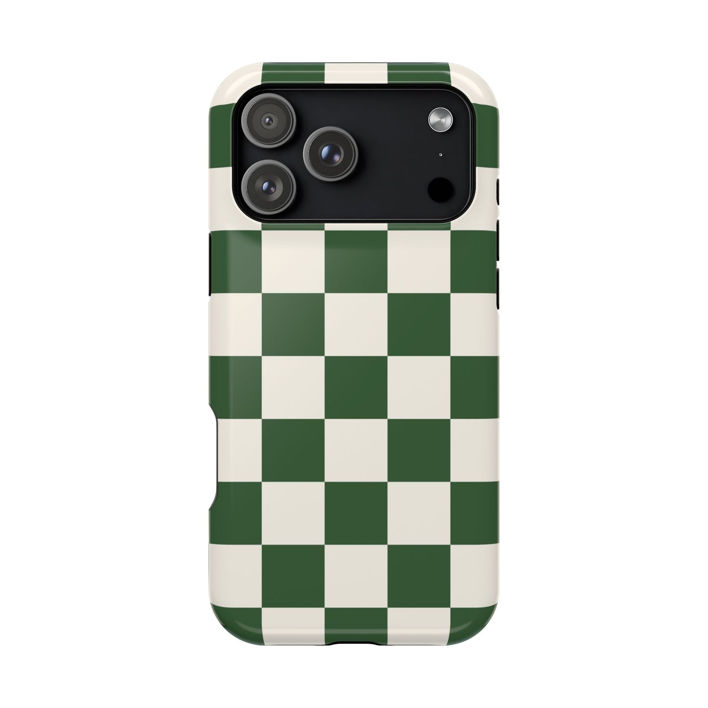 Green Checkered iPhone Case
