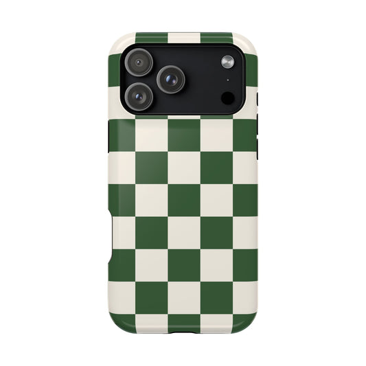 Green Checkered iPhone Case