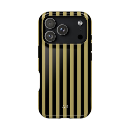 Custom Initials Wicked Stripes iPhone Case