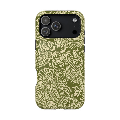 Olive Paisley iPhone Case