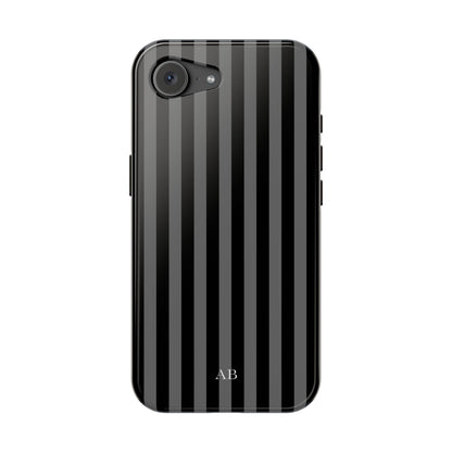 Custom Initials Twilight Stripes iPhone Case