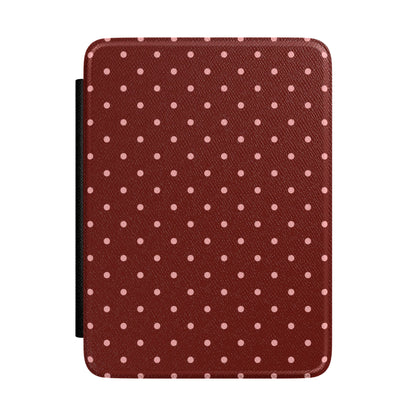 Maroon Mini Dots Kindle Case