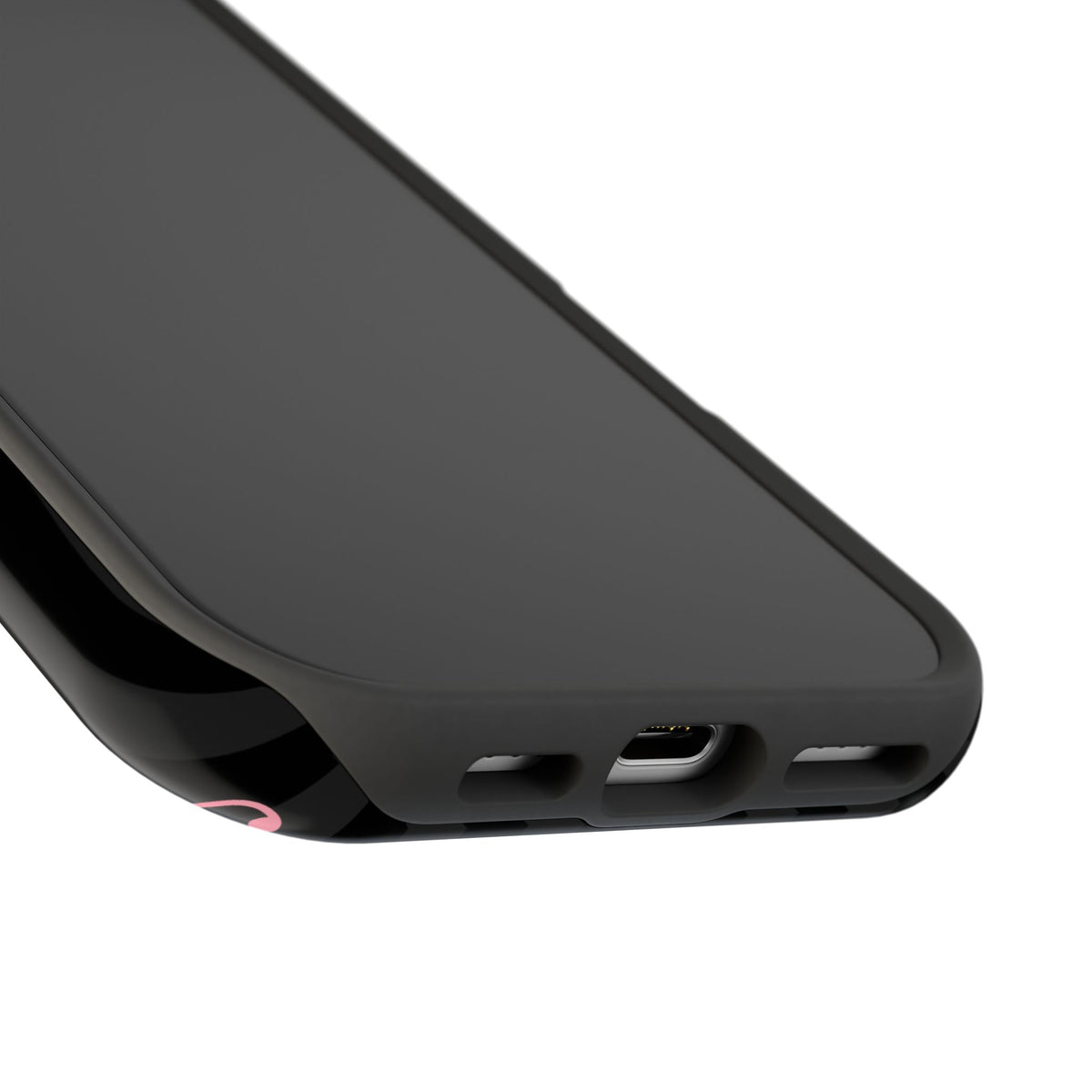 Custom Pink Black Stripes iPhone Case