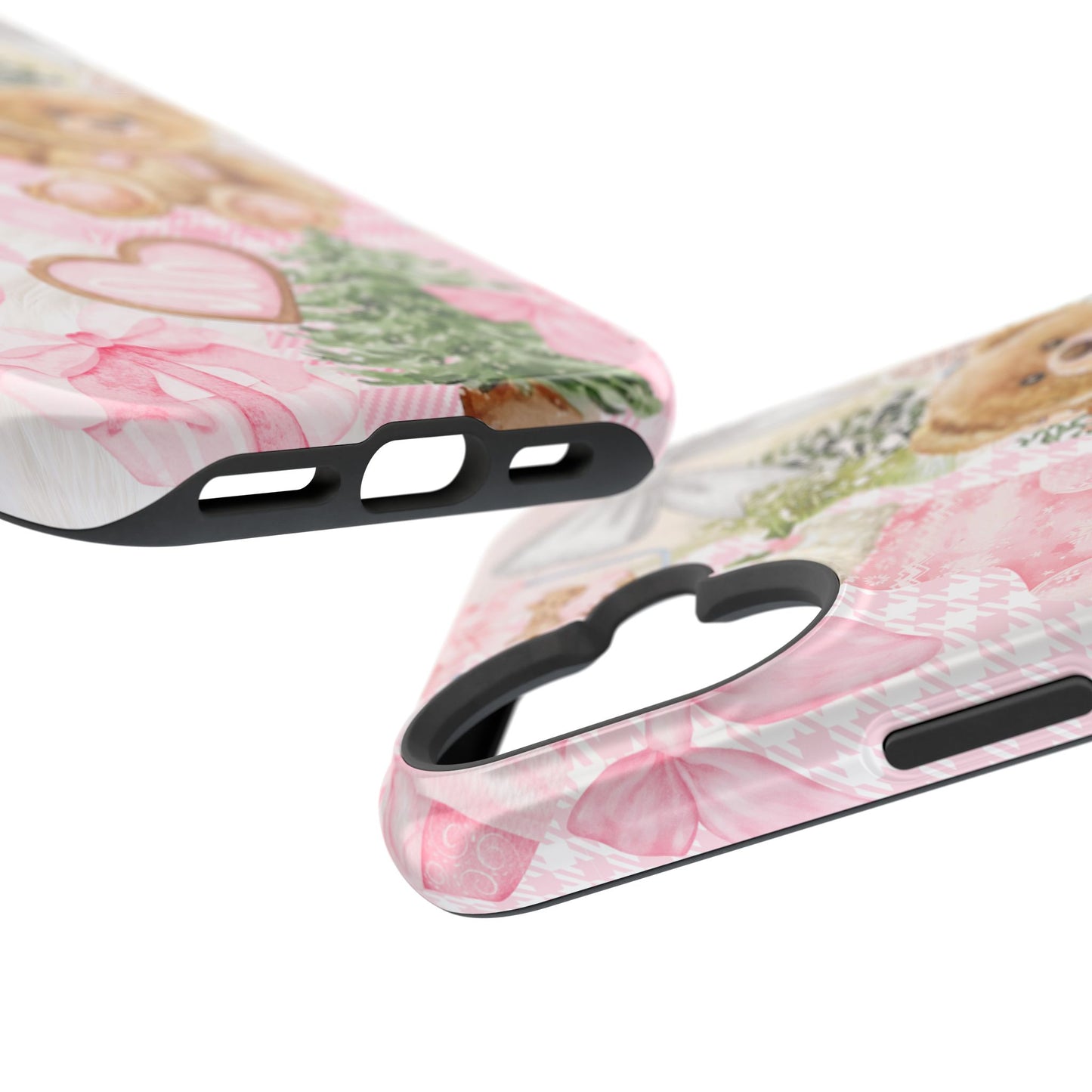 Pink Christmas Collage iPhone Case