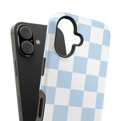 Pastel Blue Checkered iPhone Case
