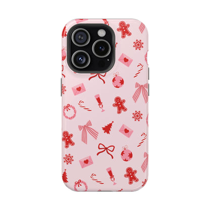 Pink & Red Holiday iPhone Case