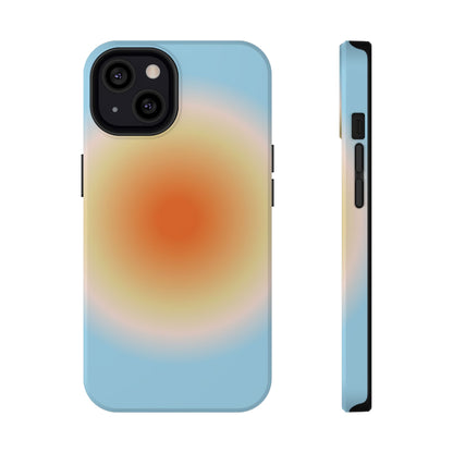 Orange & Blue Aura iPhone Case