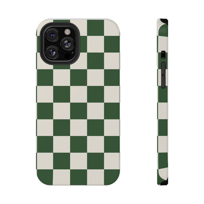 Green Checkered iPhone Case