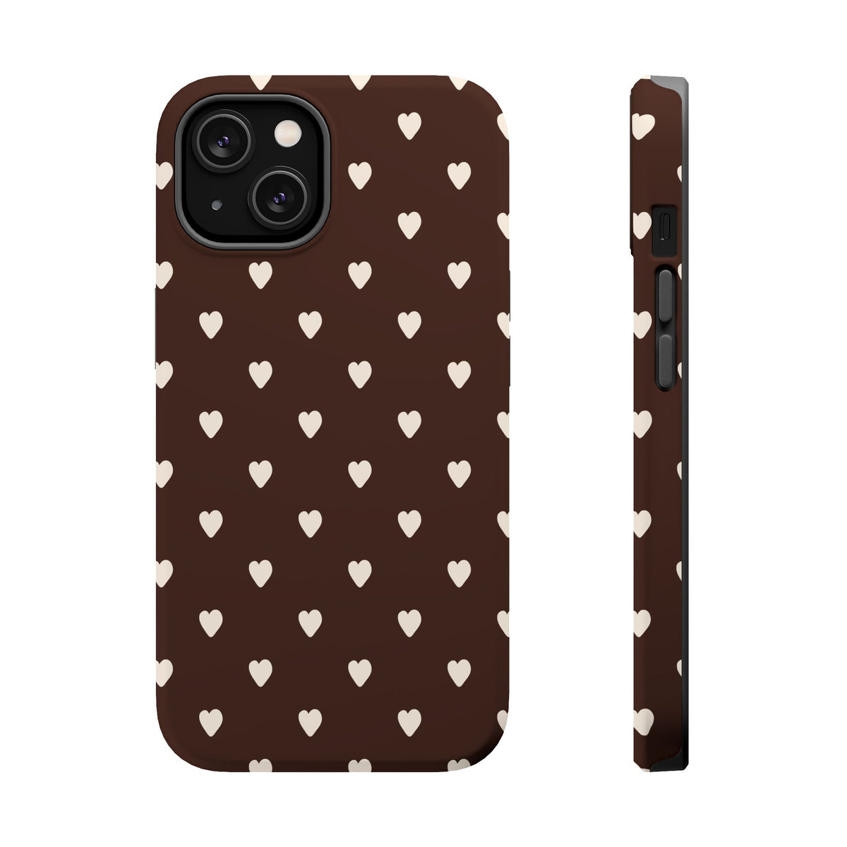 Mocha Hearts iPhone Case