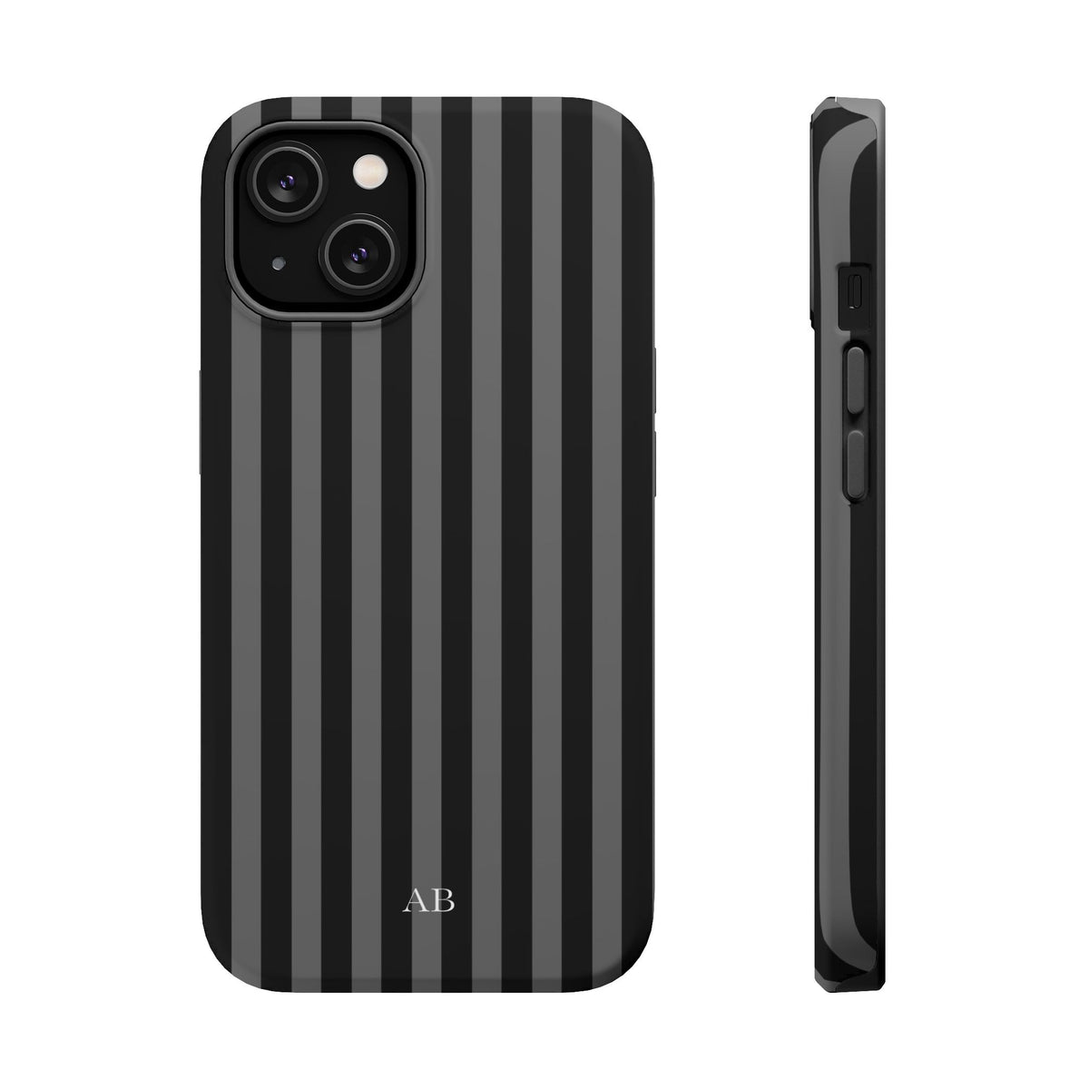 Custom Initials Twilight Stripes iPhone Case