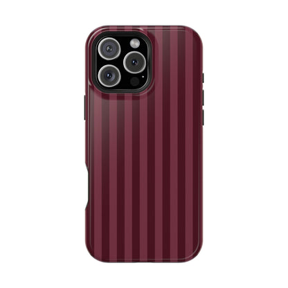 Burgundy Stripes iPhone Case