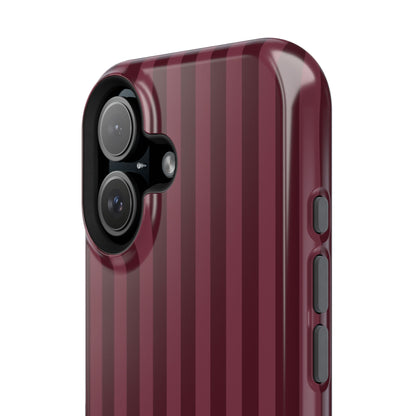 Custom Burgundy Stripes iPhone Case