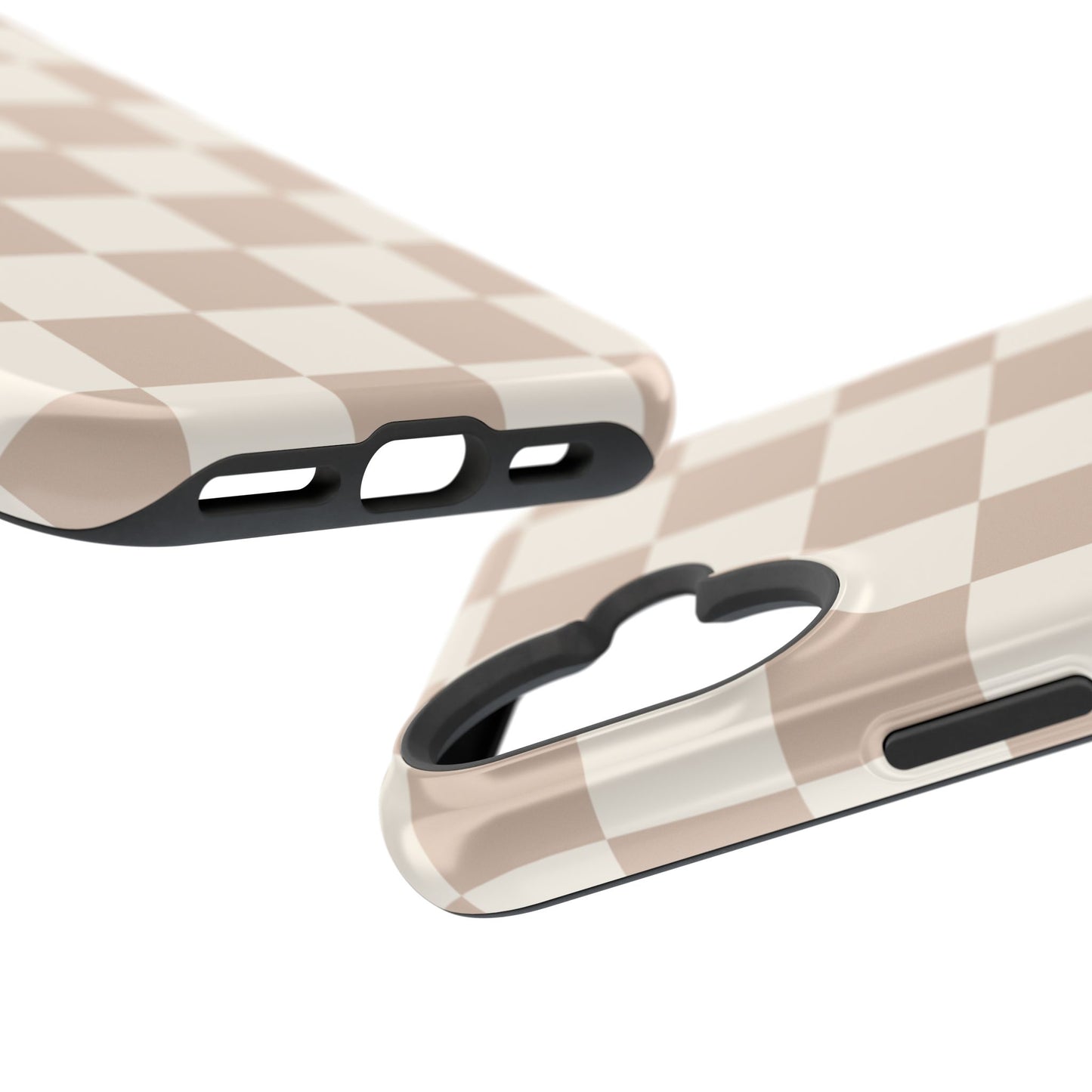 Neutral Checkered iPhone Case