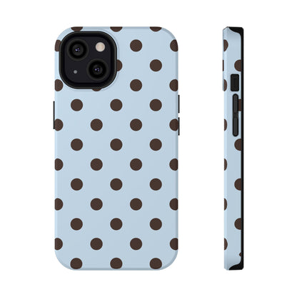 Blueberry Mocha Polka Dots iPhone Case