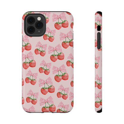 Strawberry Bows iPhone Case