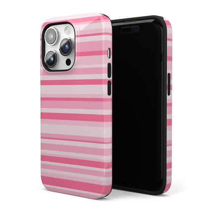 Pink Candy Stripes iPhone Case
