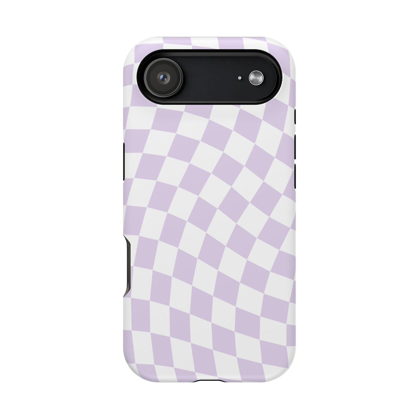 Purple Wavy Checkered iPhone Case