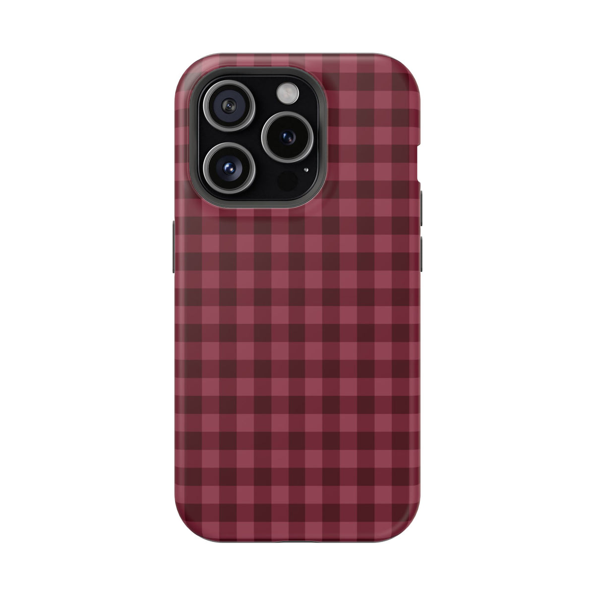 Burgundy Gingham iPhone Case