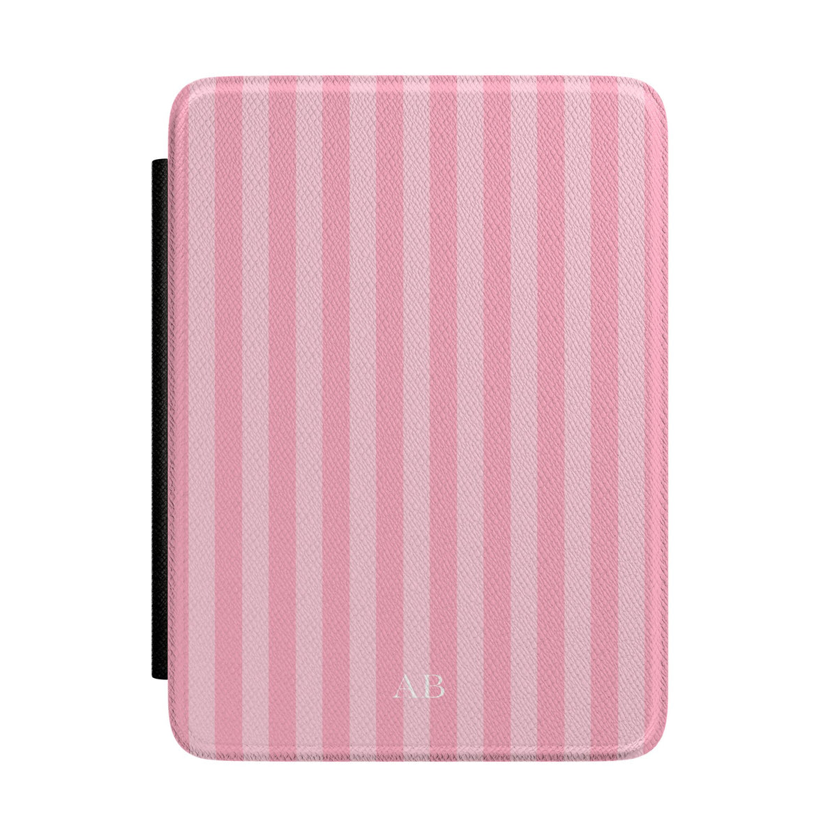 Custom Initials Bubblegum Stripes Kindle Case
