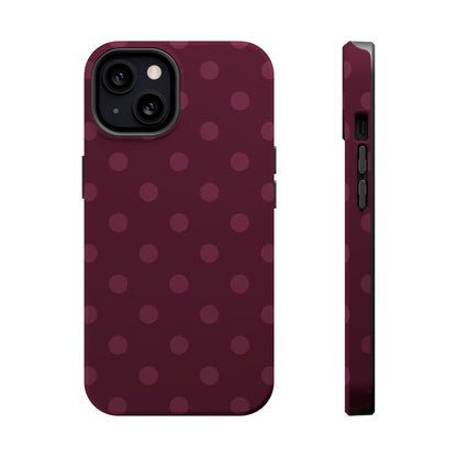Plum Polka Dots iPhone Case