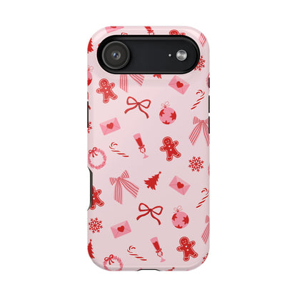 Pink & Red Holiday iPhone Case