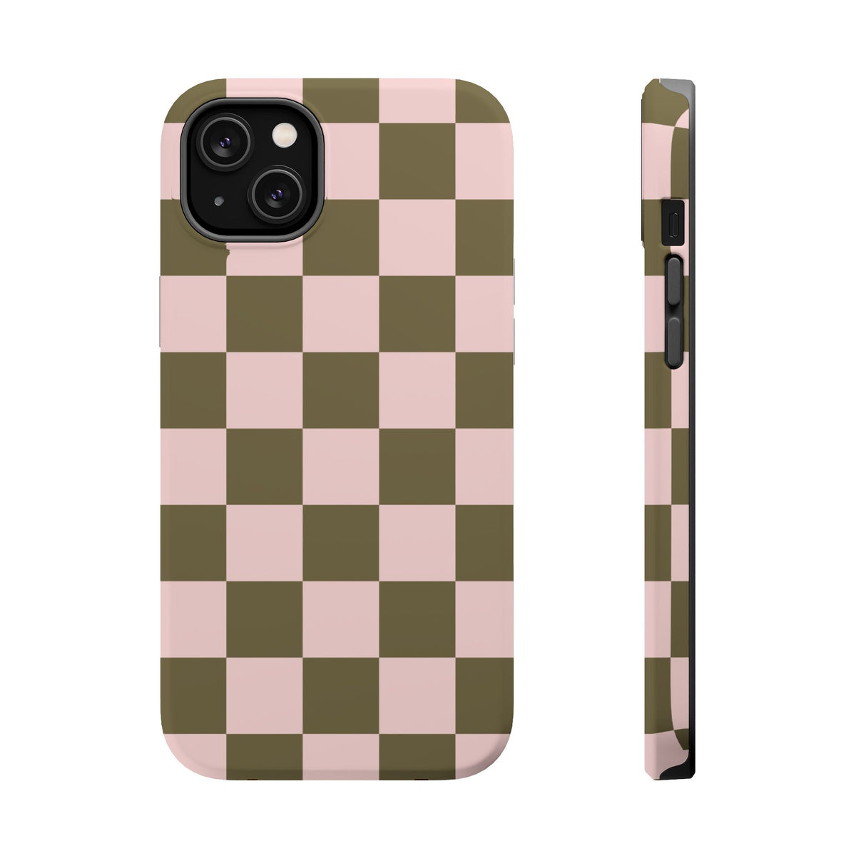 Pink Pistachio Checkered iPhone Case