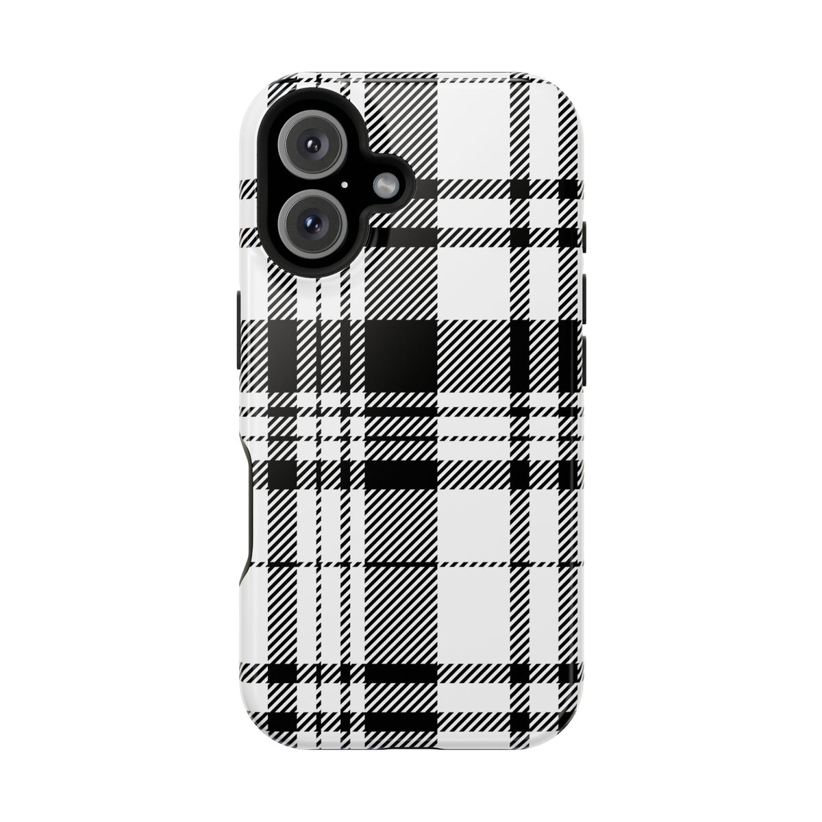 Black Plaid iPhone Case