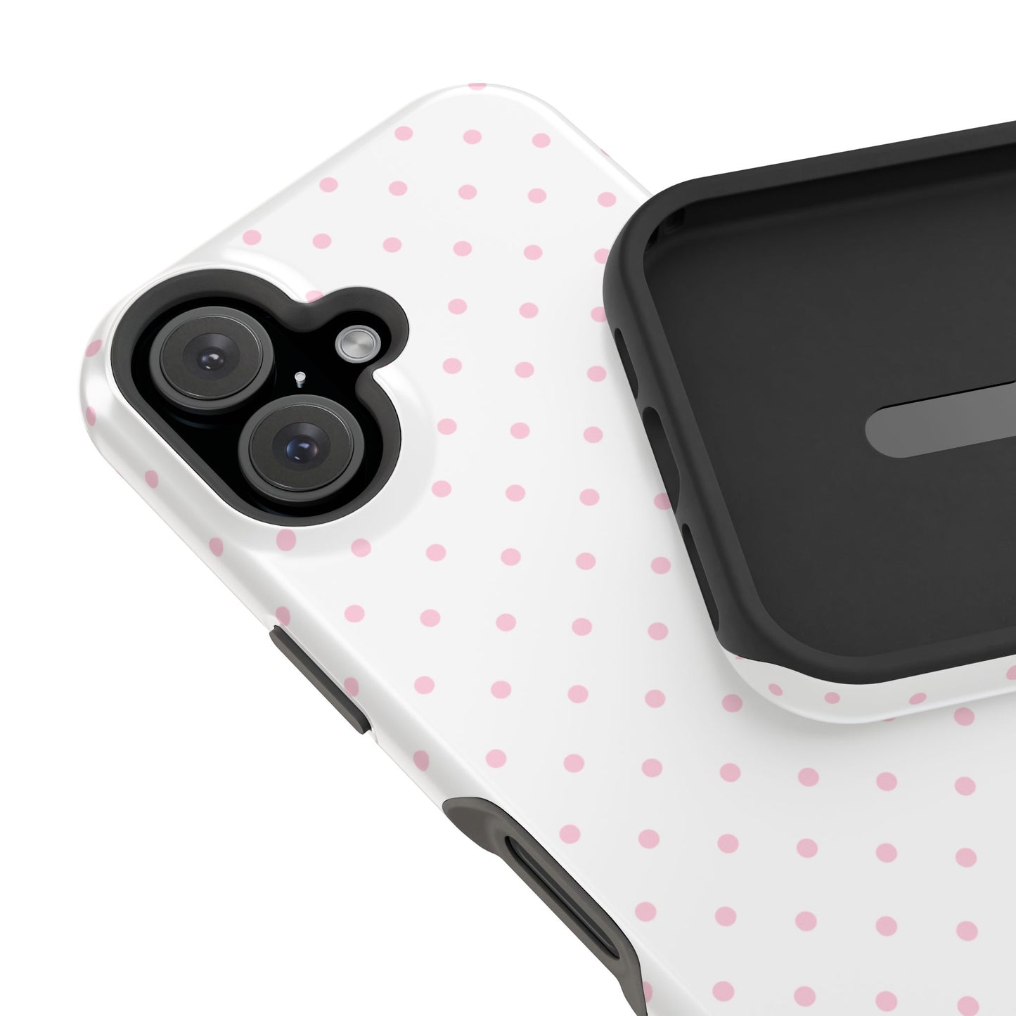 Pink Clouds Mini Dots iPhone Case