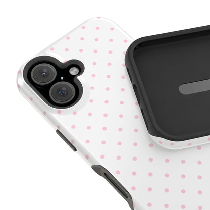 Pink Clouds Mini Dots iPhone Case