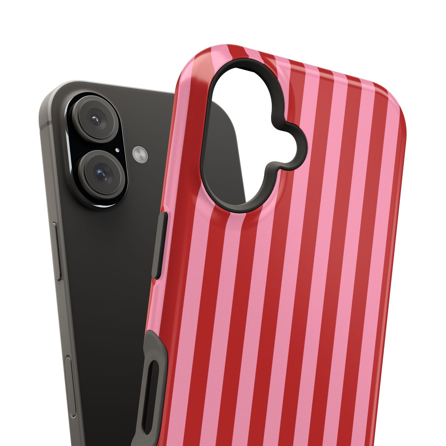 Cherry Blush Stripes iPhone Case