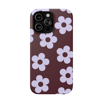 Burgundy Flowers iPhone Case