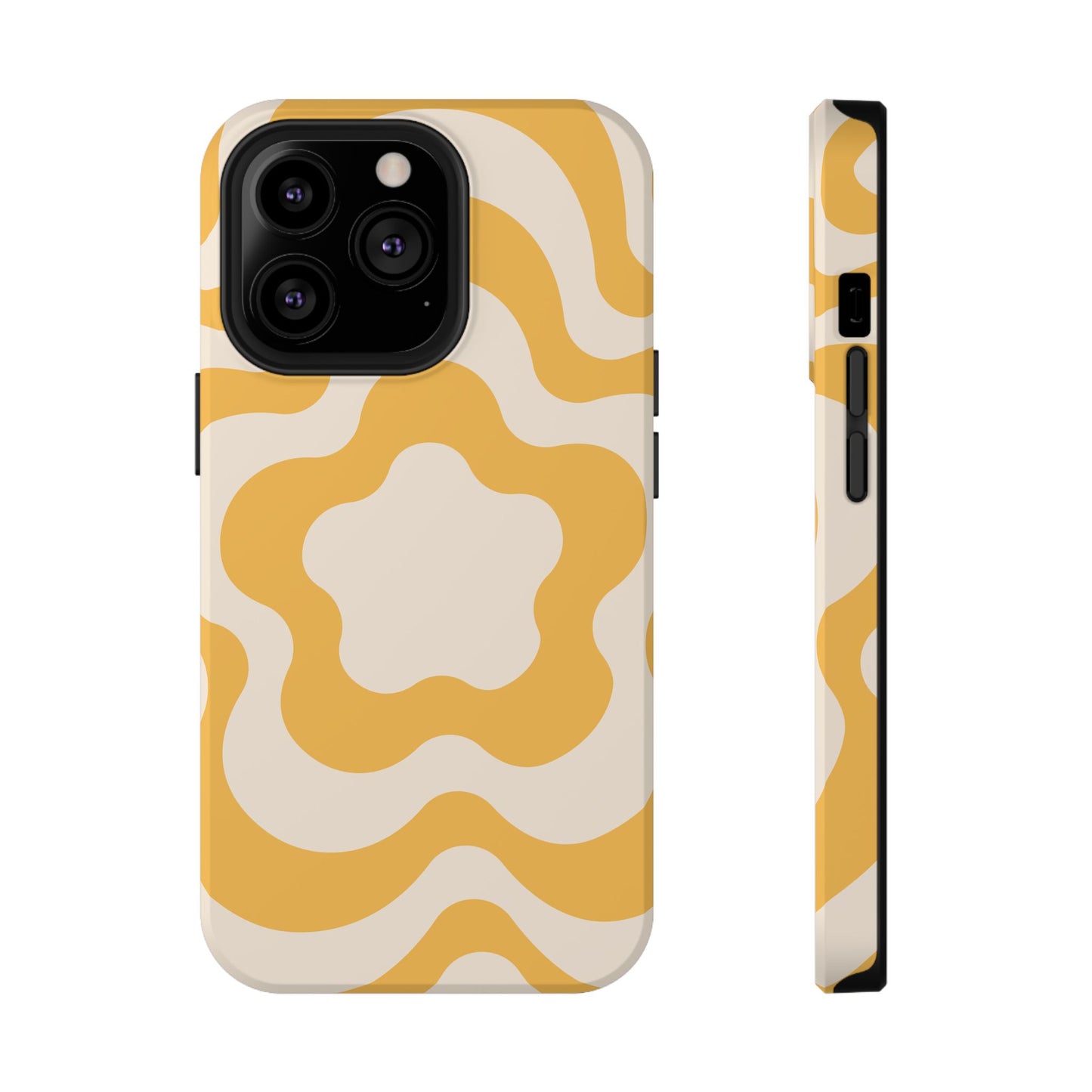 Yellow Retro Flower iPhone Case