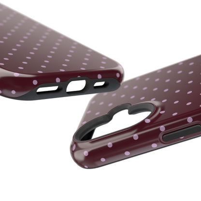 Burgundy & Violet Mini Dots iPhone Case