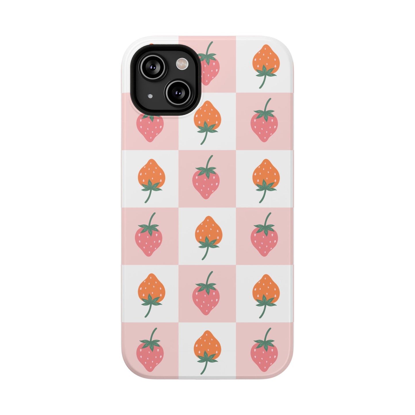 Strawberry Checkered iPhone Case