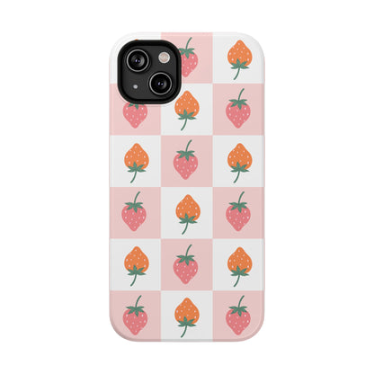 Strawberry Checkered iPhone Case