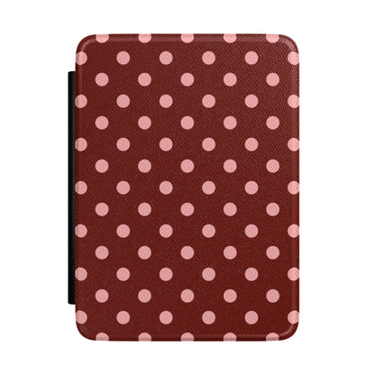Maroon Polka Dots Kindle Case