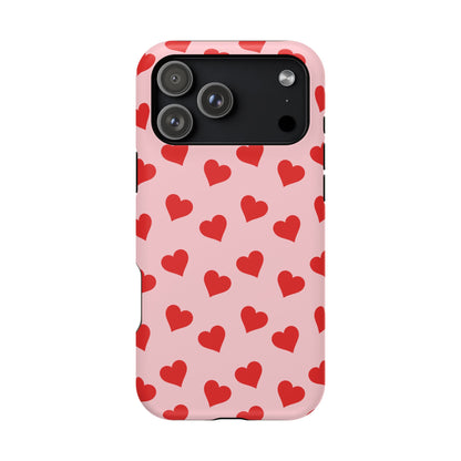 Red & Pink Heart Mania iPhone Case