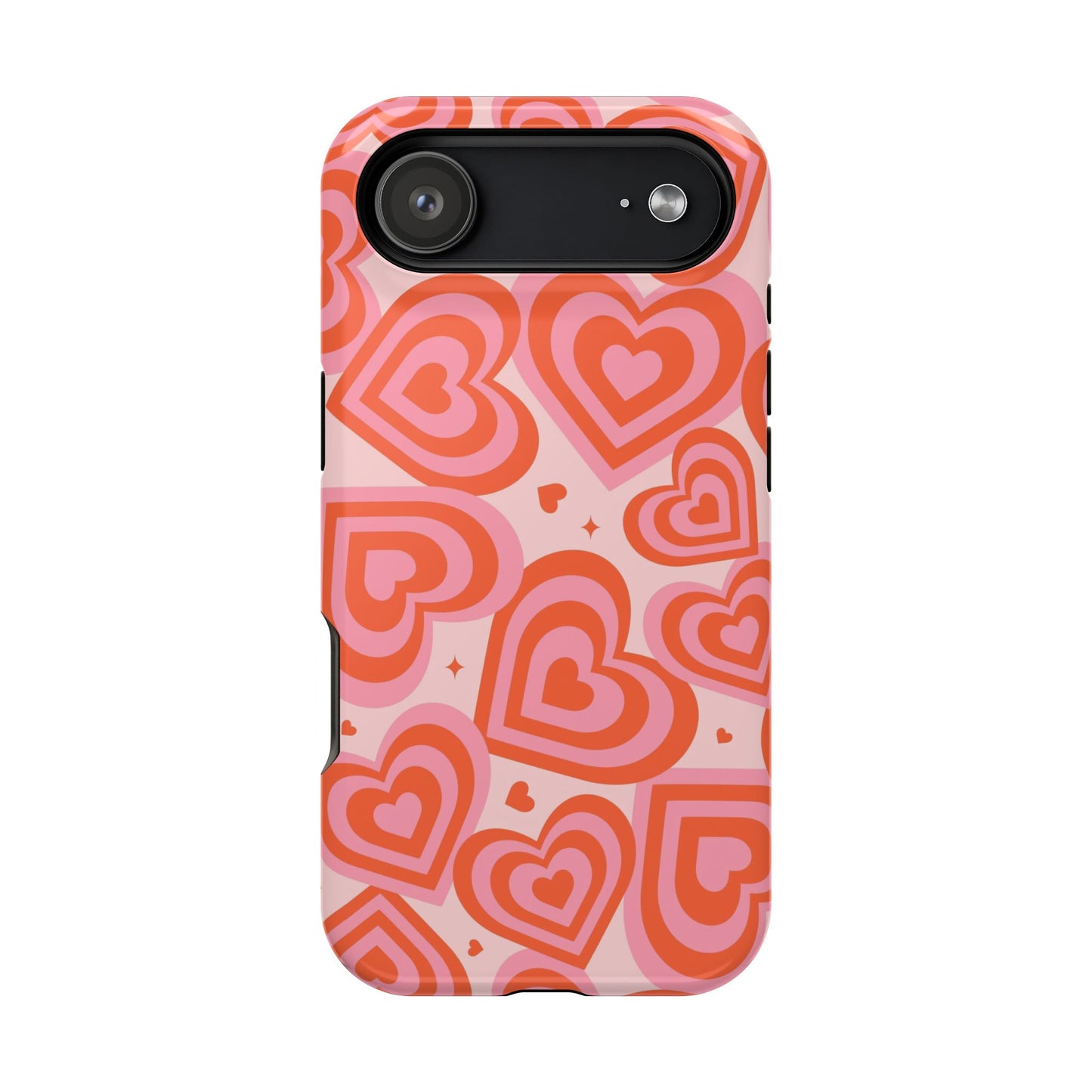 Pink & Red Hearts iPhone Case
