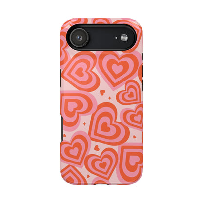 Pink & Red Hearts iPhone Case