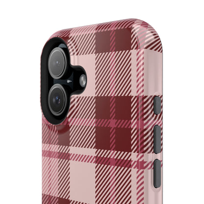 Burgundy Plaid iPhone Case