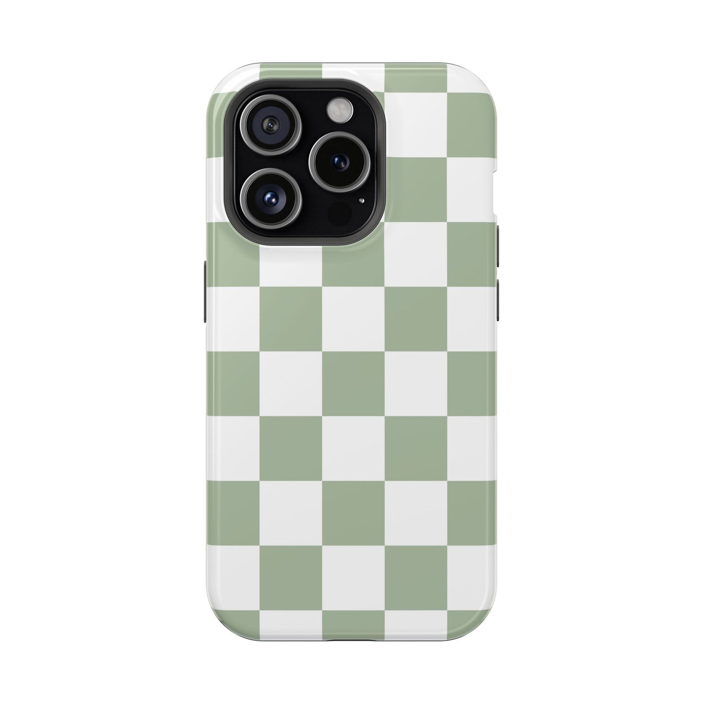 Sage Green Checkered iPhone Case