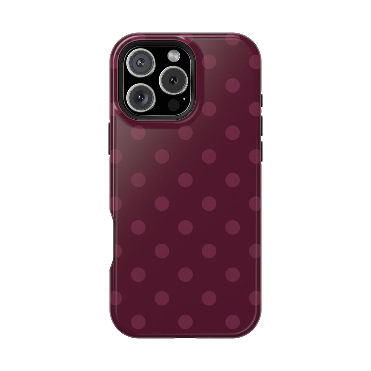Plum Polka Dots iPhone Case