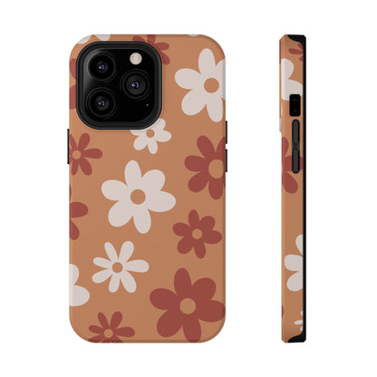Brown Flower Power iPhone Case