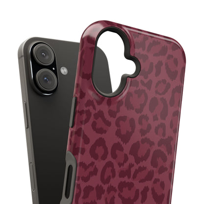 Burgundy Leopard iPhone Case